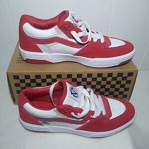 Vans Rowan 2 Red & White Suede Mens Size 10.5 Skate Sneakers VN0A2Z3IY52 New